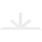 Ekena Millwork Saratoga Architectural Grade PVC Gable Bracket, 108"W x 45"H x 4"D x 6"F, 10/12 Pitch GBP108X45X0406SAR00 - alternate 4